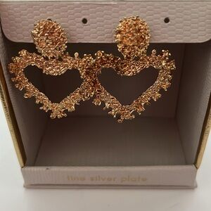 Gold Fashion Heart Earrings